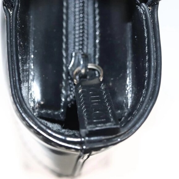 GUCCI Hand Bag Enamel 2way Black Gold 000 2113 - Picture 10 of 16